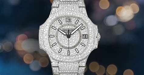 patek philippe diamond nautilus 7021 1g|Patek Philippe full diamond watch.